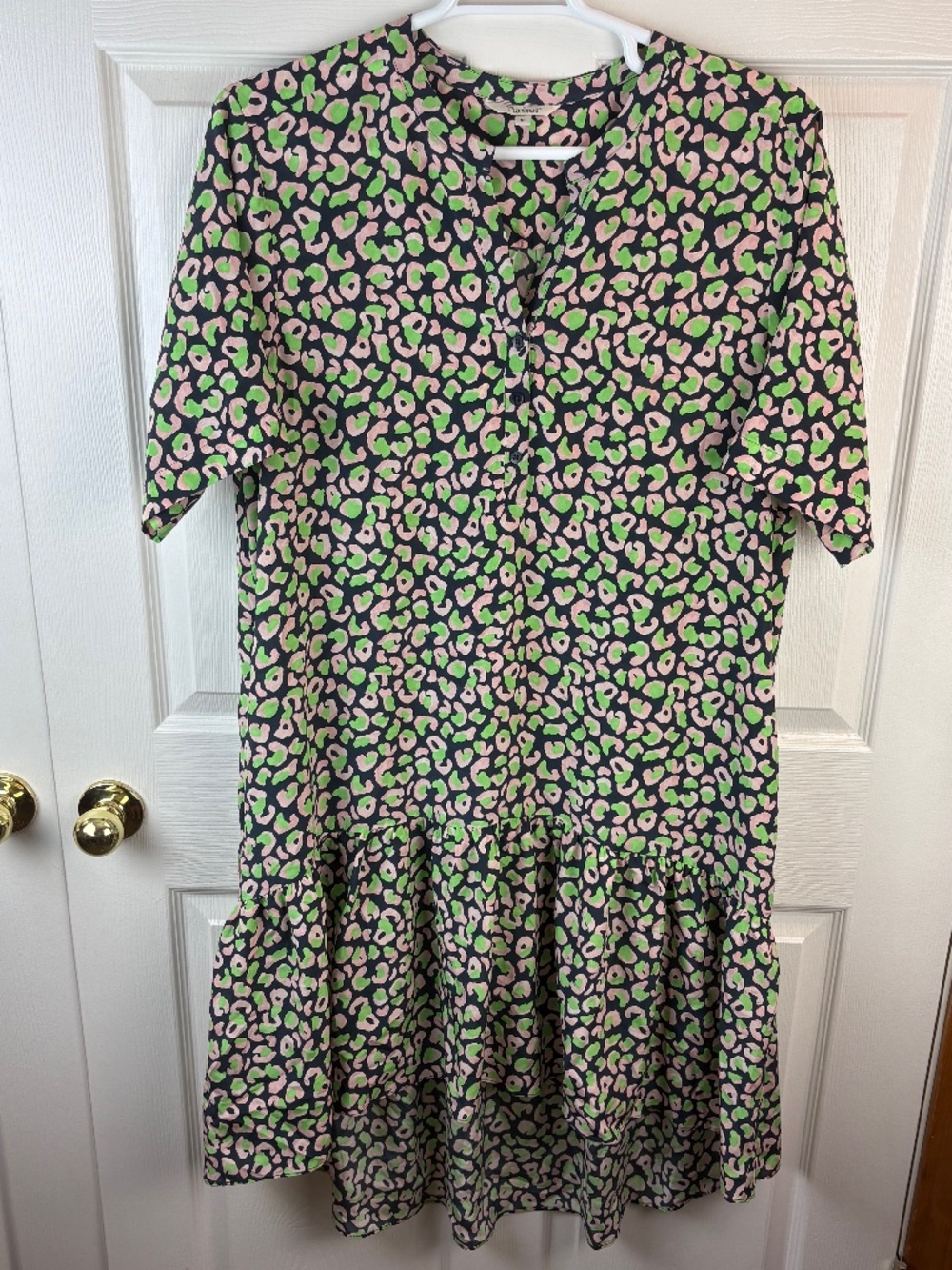 Tucker Laura Midnight Leo Animal Print Silk Dress